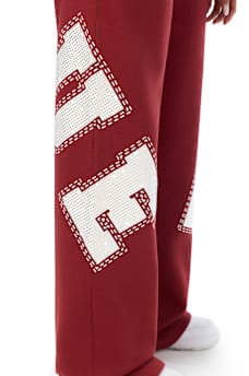 CRYSTAL MID RISE STRAIGHT LEG SWEATPANT