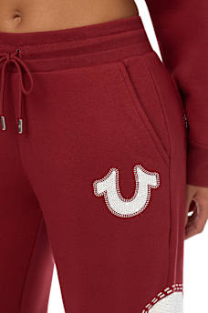 CRYSTAL MID RISE STRAIGHT LEG SWEATPANT