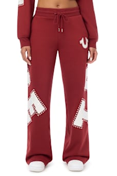CRYSTAL MID RISE STRAIGHT LEG SWEATPANT
