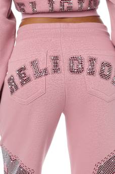 CRYSTAL MID RISE STRAIGHT LEG SWEATPANT