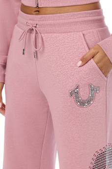 CRYSTAL MID RISE STRAIGHT LEG SWEATPANT