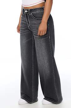  JESSIE MID RISE CINCHED SUPER BAGGY JEAN