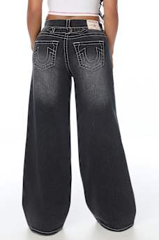  JESSIE MID RISE CINCHED SUPER BAGGY JEAN