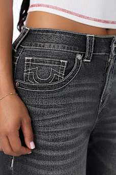  JESSIE MID RISE CINCHED SUPER BAGGY JEAN