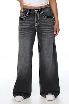  JESSIE MID RISE CINCHED SUPER BAGGY JEAN