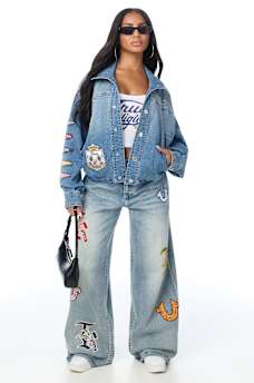 HEAVY EMBROIDERY DENIM JACKET