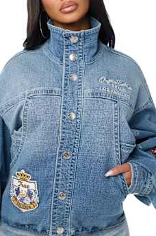 HEAVY EMBROIDERY DENIM JACKET
