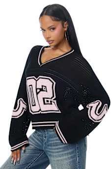 SPORTY SWEATER JERSEY TOP