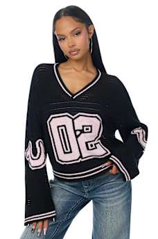 SPORTY SWEATER JERSEY TOP