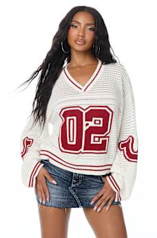 SPORTY SWEATER JERSEY TOP