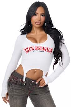 EMBROIDERED RIBBED GARTER TOP