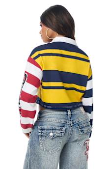 EMBROIDERD STRIPED POLO SHIRT