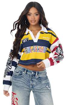 EMBROIDERD STRIPED POLO SHIRT