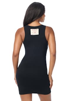 OVERALL RIBBED MINI DRESS