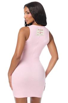 OVERALL RIBBED MINI DRESS
