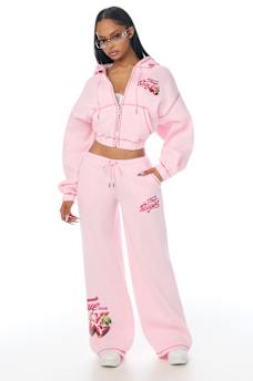 CRYSTAL CHERRY GIRLFRIEND ZIP HOODIE