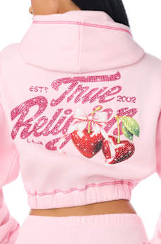 CRYSTAL CHERRY GIRLFRIEND ZIP HOODIE
