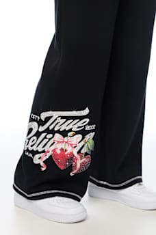 CRYSTAL CHERRY WIDE LEG SWEATPANT