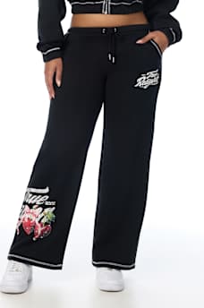 CRYSTAL CHERRY WIDE LEG SWEATPANT
