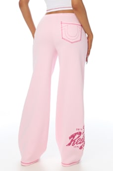 CRYSTAL CHERRY WIDE LEG SWEATPANT