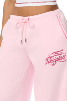 CRYSTAL CHERRY WIDE LEG SWEATPANT