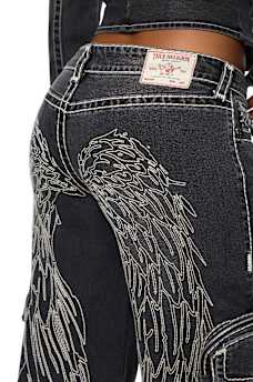 MADDIE MID RISE WING SUPER T CARGO SUPER BAGGY JEAN