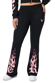 CRYSTAL FLAME BOOTCUT SWEATPANT