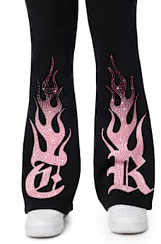 CRYSTAL FLAME BOOTCUT SWEATPANT