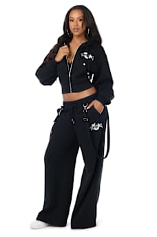 EMBRODERED ZIP-UP HOODIE