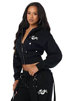 EMBRODERED ZIP-UP HOODIE