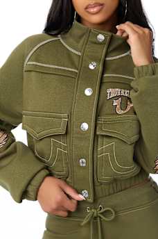 CRYSTAL GIRLFRIEND RAGLAN SWEATER JACKET