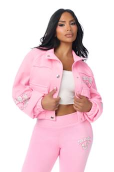 CRYSTAL GIRLFRIEND RAGLAN SWEATER JACKET