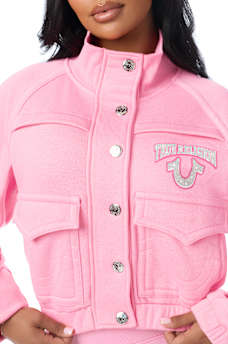 CRYSTAL GIRLFRIEND RAGLAN SWEATER JACKET