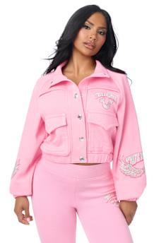 CRYSTAL GIRLFRIEND RAGLAN SWEATER JACKET