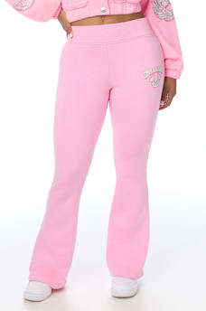 CRYSTAL WING MID RISE BOOTCUT SWEATPANT