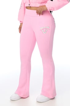 CRYSTAL WING MID RISE BOOTCUT SWEATPANT