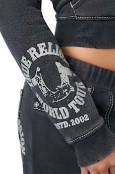 WASHED BIG T PIERCING HOODIE