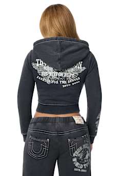 WASHED BIG T PIERCING HOODIE