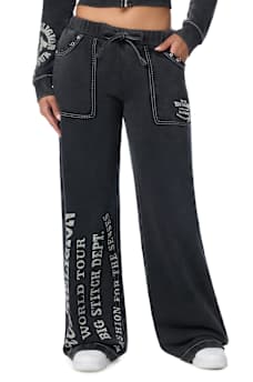 WASHED BIG T PIERCING SWEATPANT