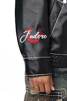 SUPER T FAUX LEATHER JACKET