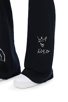 EYELET FOLDOVER BOOTCUT SWEATPANT