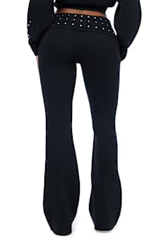 EYELET FOLDOVER BOOTCUT SWEATPANT