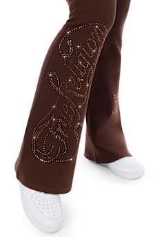 EYELET FOLDOVER BOOTCUT SWEATPANT