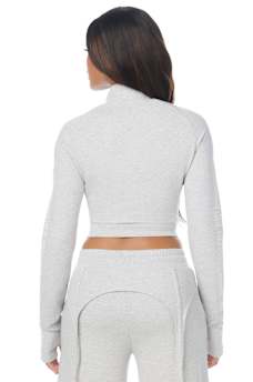 CRYSTAL SPORTY ZIP TRACK JACKET