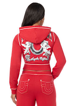 CHROME SHRUNKEN ZIP-UP HOODIE