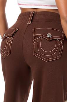 ALLOVER PRINT CRYSTAL BIG T BAGGY SWEATPANT