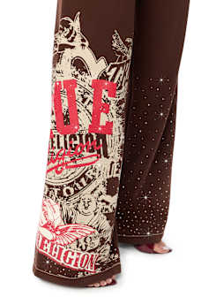 ALLOVER PRINT CRYSTAL BIG T BAGGY SWEATPANT