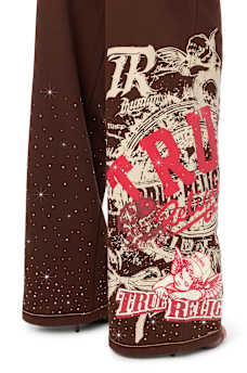ALLOVER PRINT CRYSTAL BIG T BAGGY SWEATPANT