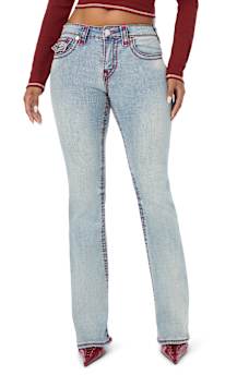 BECCA MID RISE SUPER T FLAP BOOTCUT JEAN