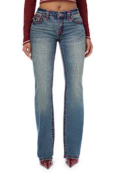  BECCA MID RISE SUPER T FLAP BOOTCUT JEAN